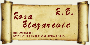 Rosa Blažarević vizit kartica